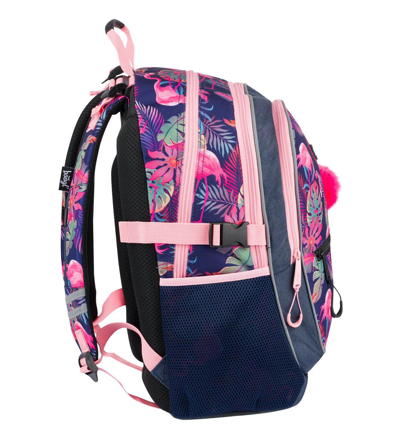 Flamingo Rucksack-Set 3tlg: Rucksack, Federmäppchen, Turnbeutel
