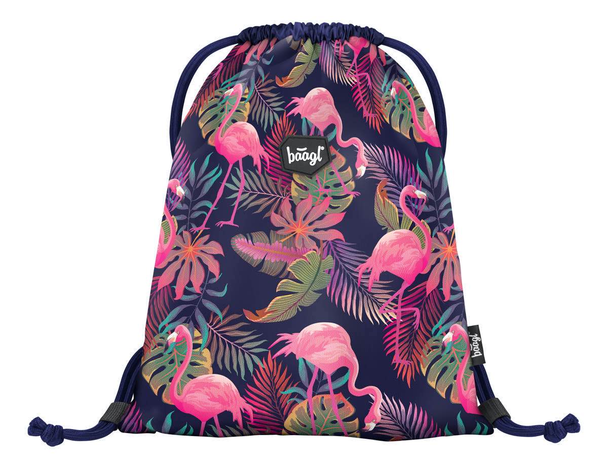 Flamingo Rucksack-Set 3tlg: Rucksack, Federmäppchen, Turnbeutel