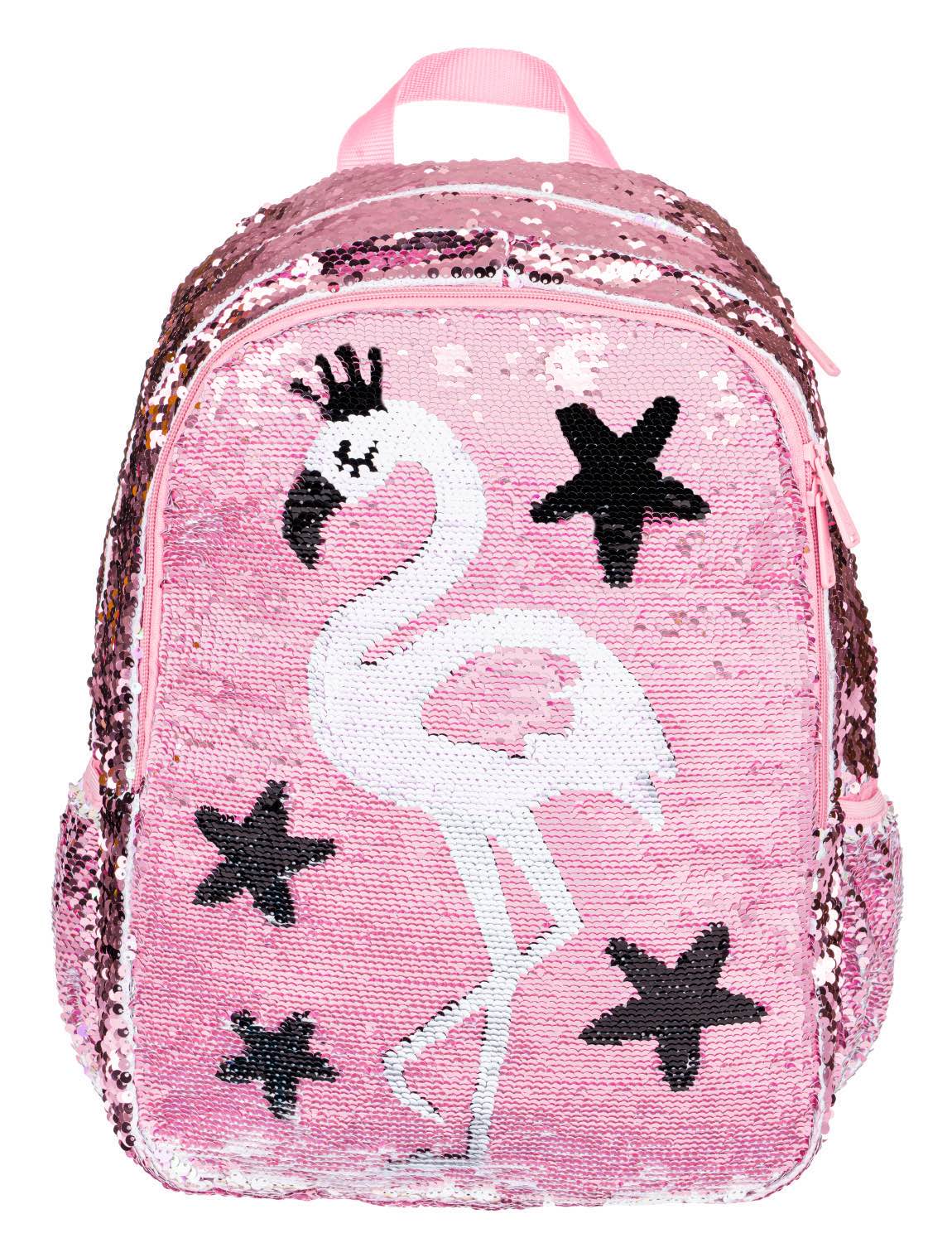 Fun Flamingo Rucksack-Set 3tlg: Rucksack, Federmäppchen, Silikon-Etui