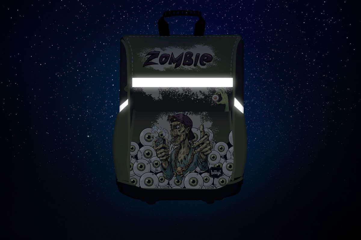 Zippy Zombie Schulranzen-Set 3tlg: Schulranzen, Federmäppchen, Turnbeutel
