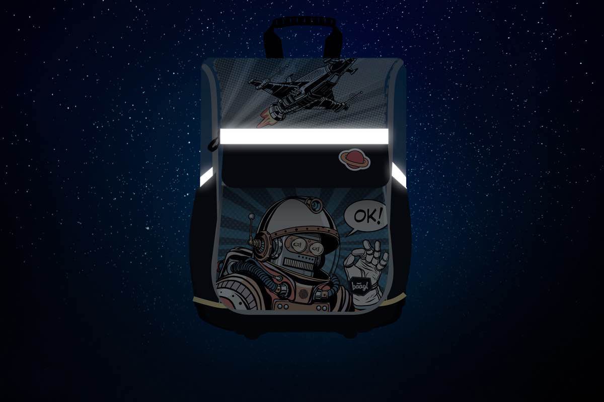 Zippy Spaceman Schulranzen-Set 3tlg: Schulranzen, Federmäppchen, Turnbeutel