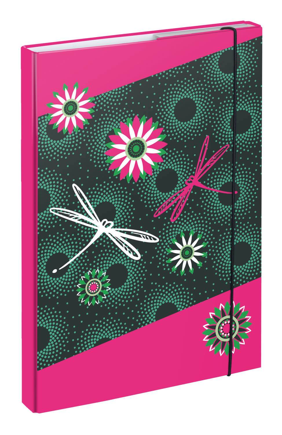 Blumen Schulranzen-Set 5tlg: Schulranzen, Federmäppchen, Turnbeutel, Brotdose, Heftmappe