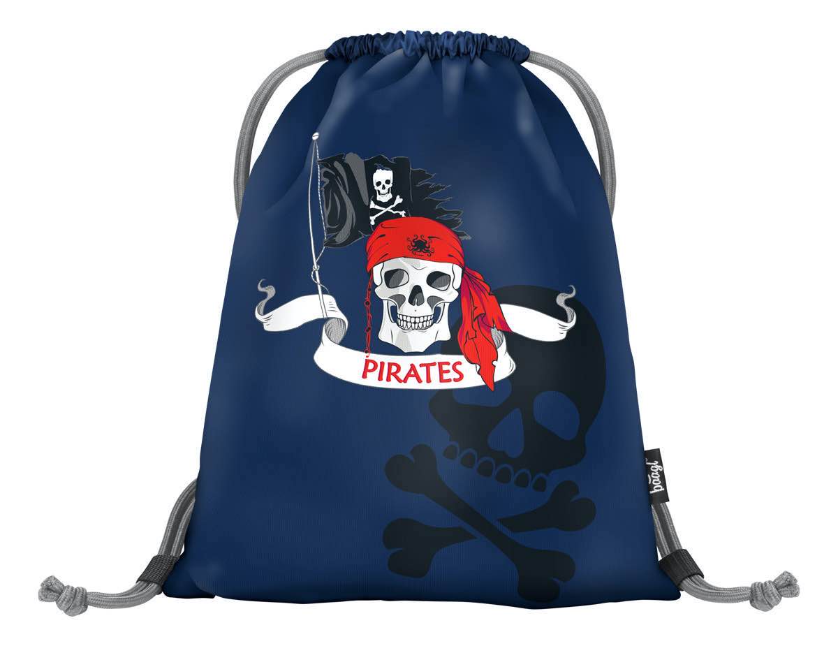Piraten Schulranzen-Set 5tlg: Schulranzen, Federmäppchen, Turnbeutel, Trinkflasche, Schürze