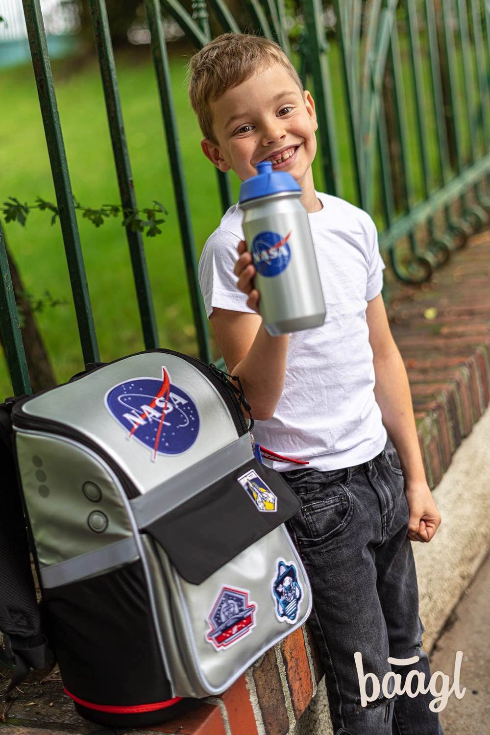 Zippy NASA Schulranzen-Set 6tlg: Schulranzen, Federmäppchen, Turnbeutel, Trinkflasche, Notizbuch, Geldbeutel