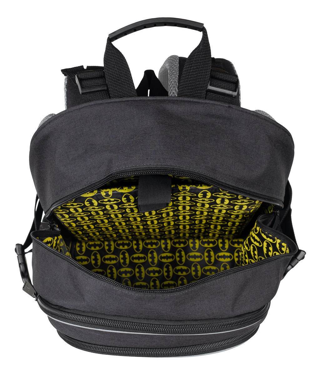 Batman Rucksack-Set 6tlg: Rucksack, Etui, Turnbeutel, Notizbuch, Regenjacke, Heftmappe