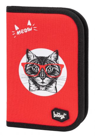 Katzen Schulranzen-Set 7tlg: Schulranzen, Federmäppchen, Turnbeutel, Heftmappe, Brotdose, Schürze, Hängeorganizer