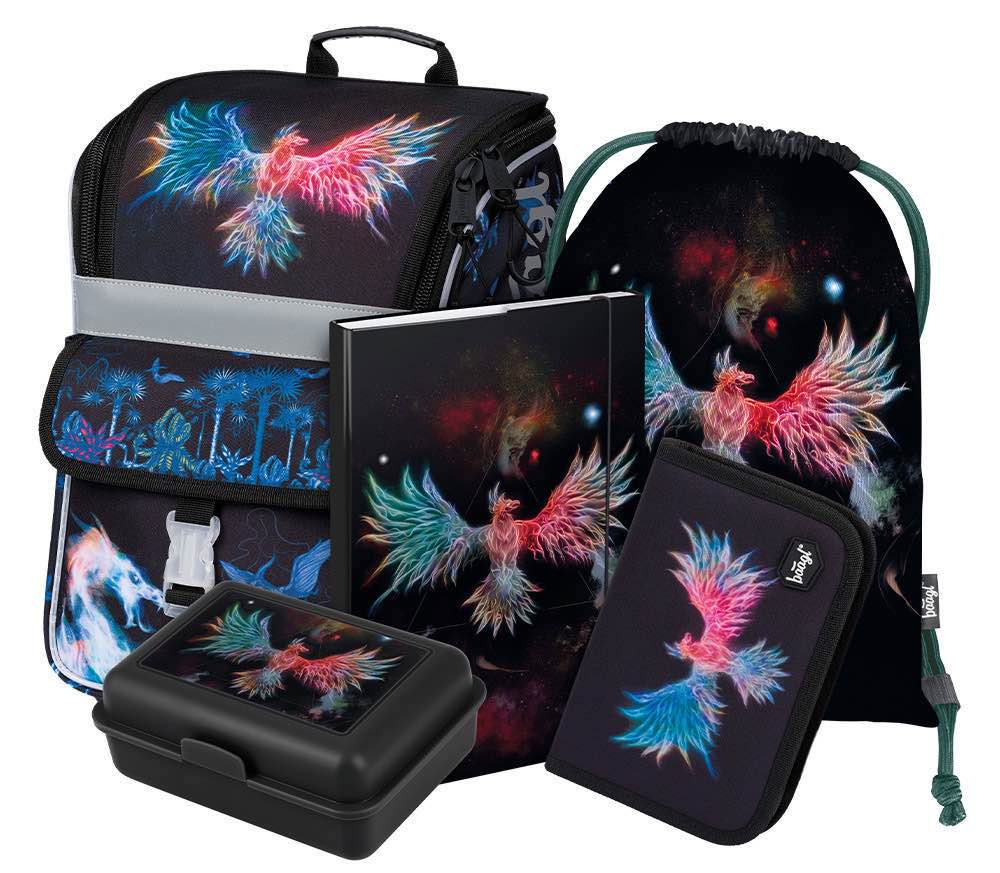Zippy Fenix Schulranzen-Set 5tlg: Schulranzen, Federmäppchen, Turnbeutel, Heftmappe, Brotdose