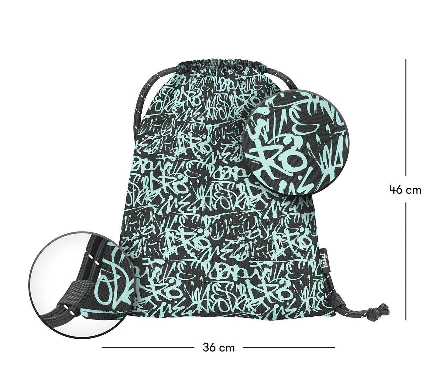 Core Graffito Rucksack-Set 3tlg: Rucksack, Federmäppchen, Turnbeutel