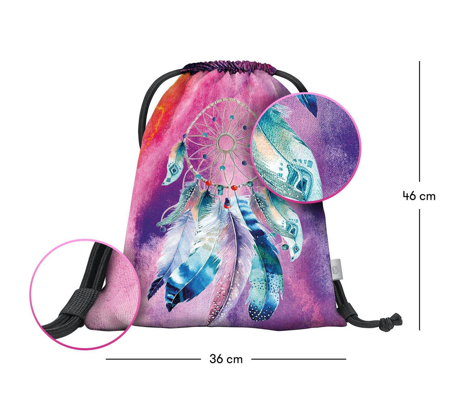 Turnbeutel Traumfänger Rosa