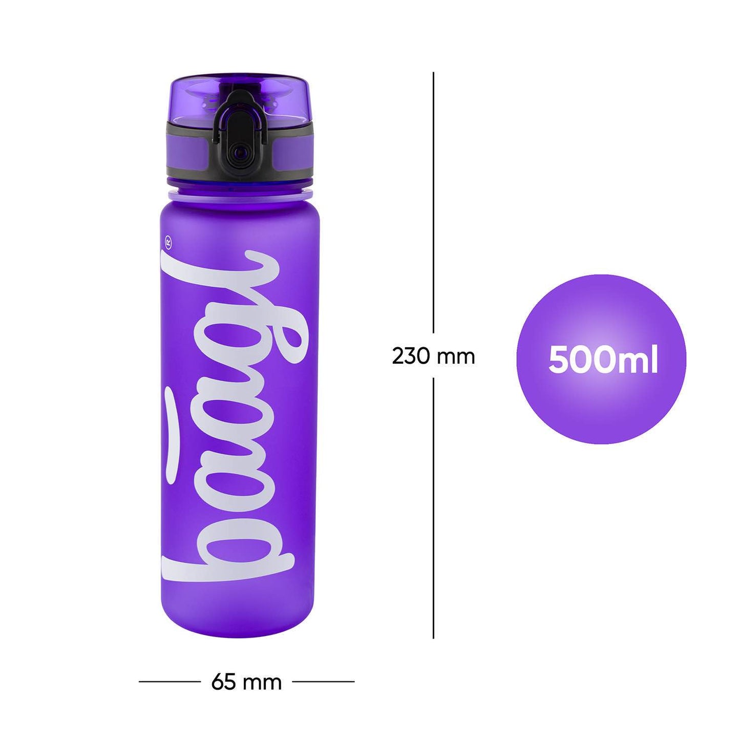 Tritan Trinkflasche Logo Lila, 500 ml