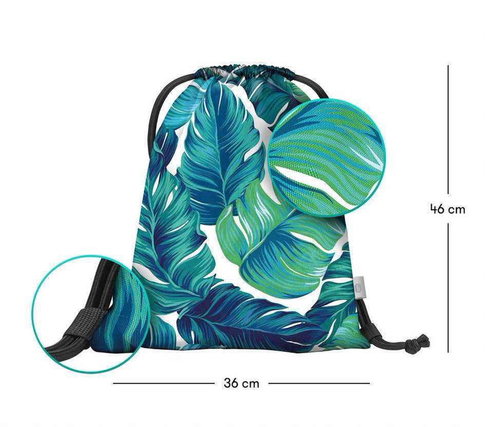 Core Monstera Rucksack-Set 3tlg: Rucksack, Federmäppchen, Turnbeutel
