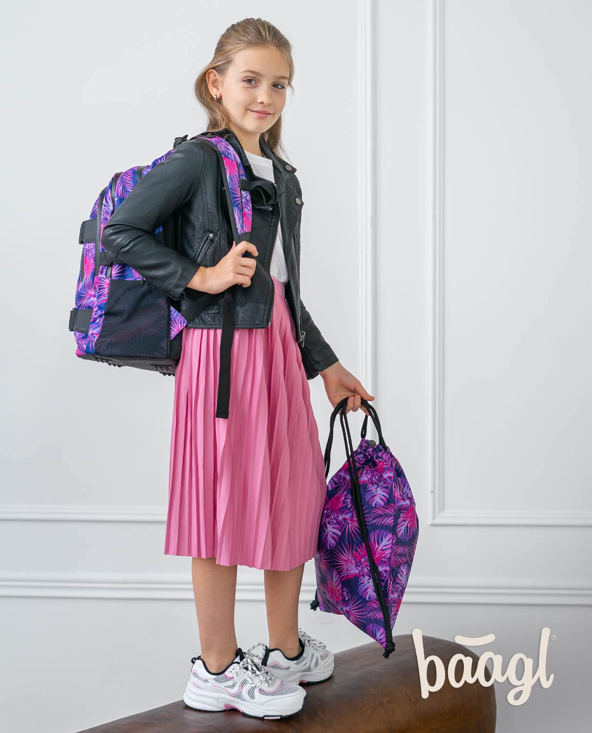 Skate Violet Rucksack-Set 3tlg: Rucksack, Federmäppchen, Turnbeutel