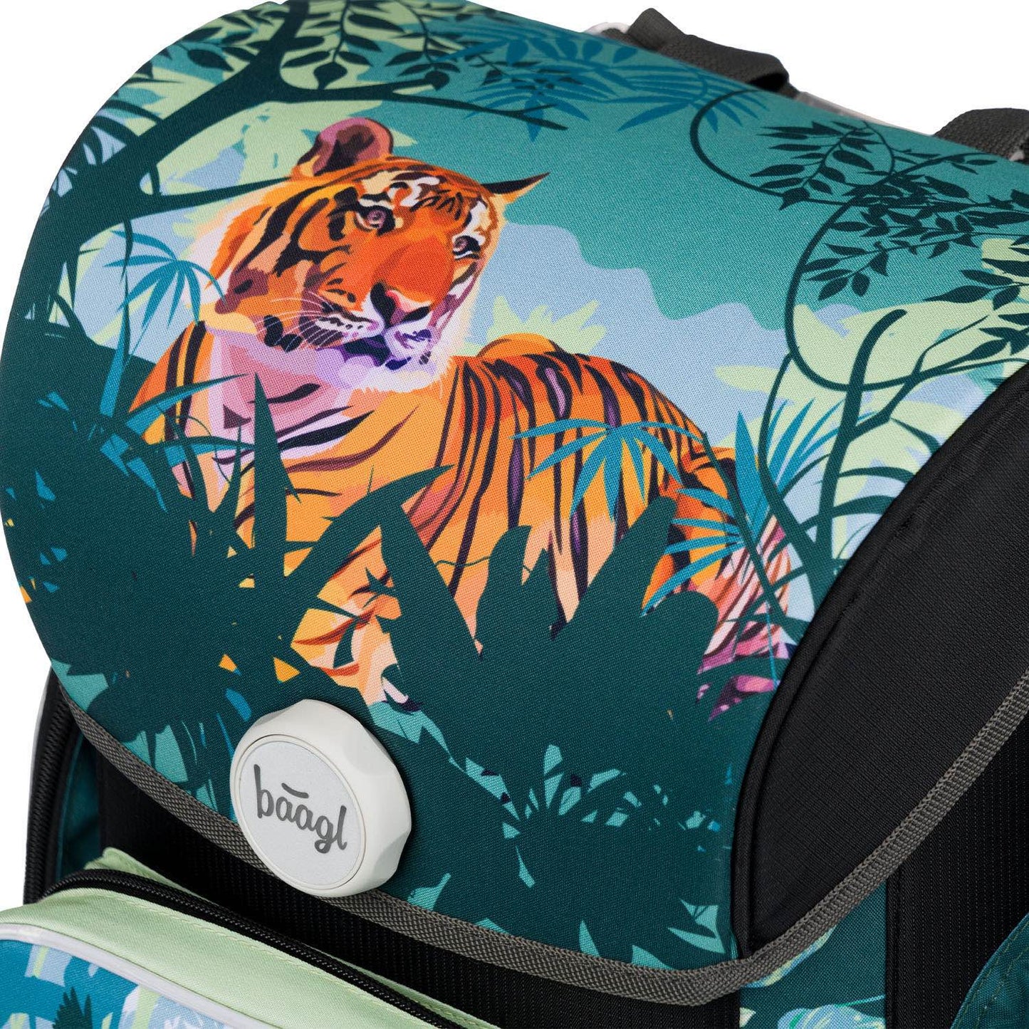 Ergo Tiger Schulranzen-Set 5tlg: Schulranzen, Federmäppchen, Turnbeutel, Heftmappe, Brotdose