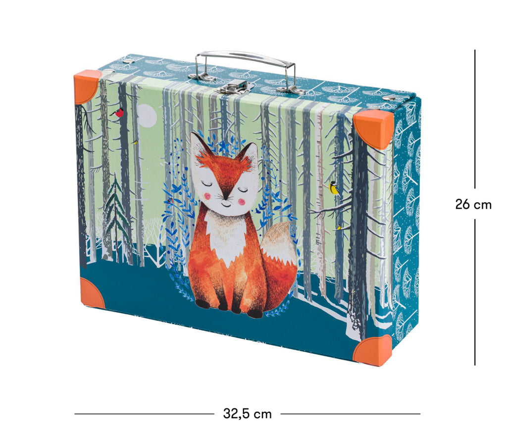 Faltkoffer für Schulmaterial Fuchs