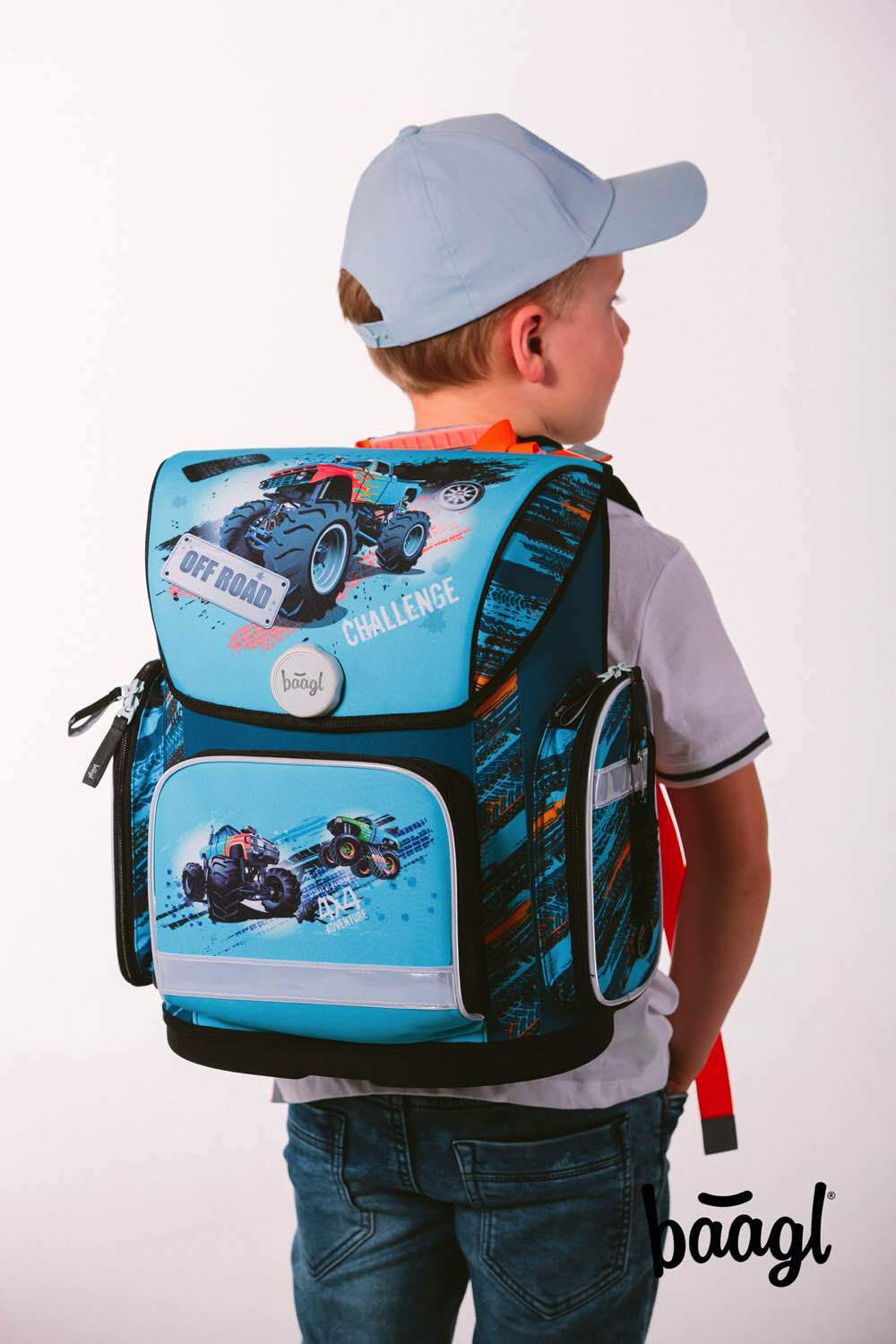 Ergo Truck Schulranzen-Set 5tlg: Schulranzen, Federmäppchen, Turnbeutel, Brotdose, Heftmappe