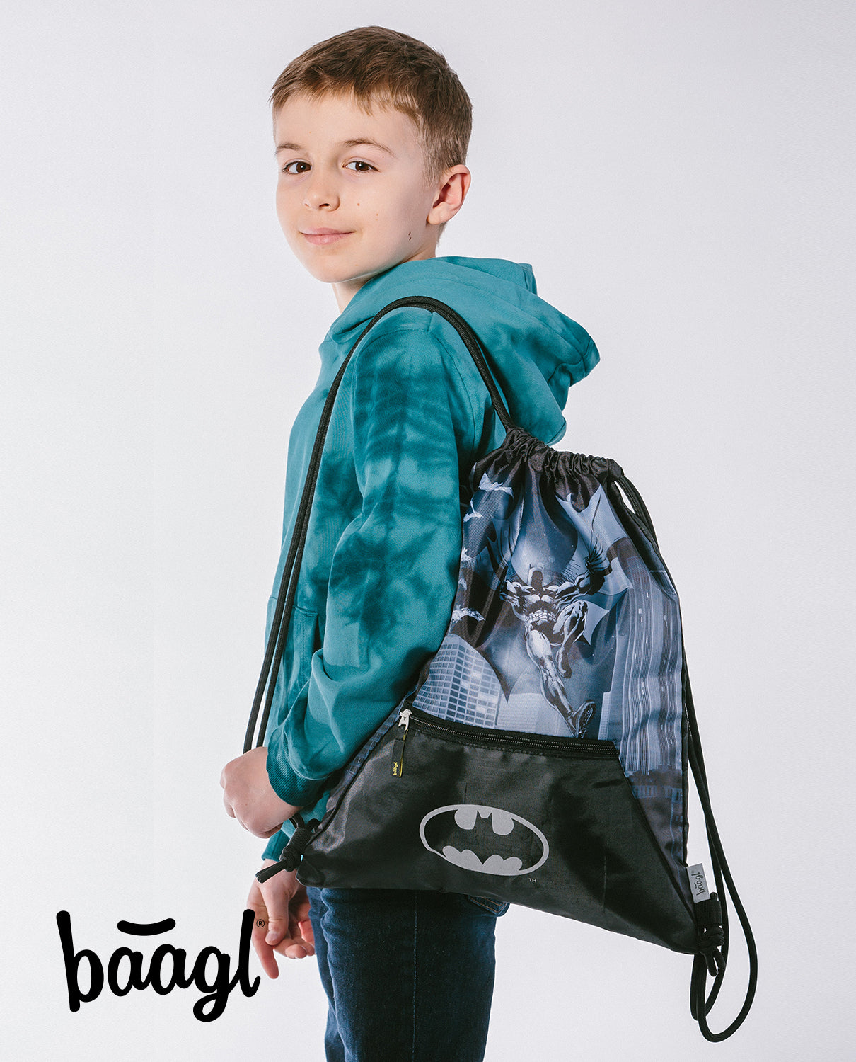 Turnbeutel mit Tasche Batman Dark City