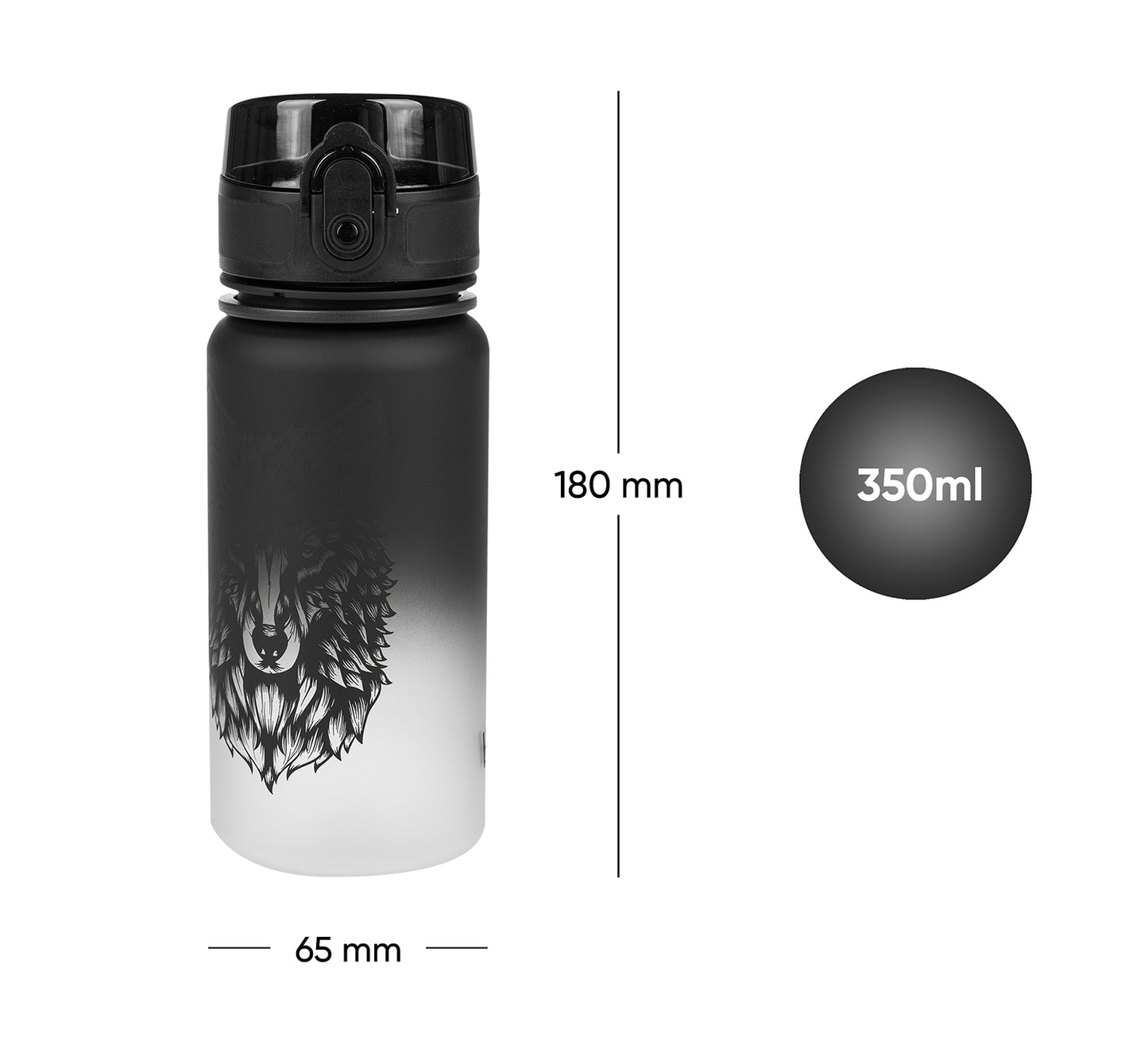 Tritan Trinkflasche Gradient Wolf, 350 ml