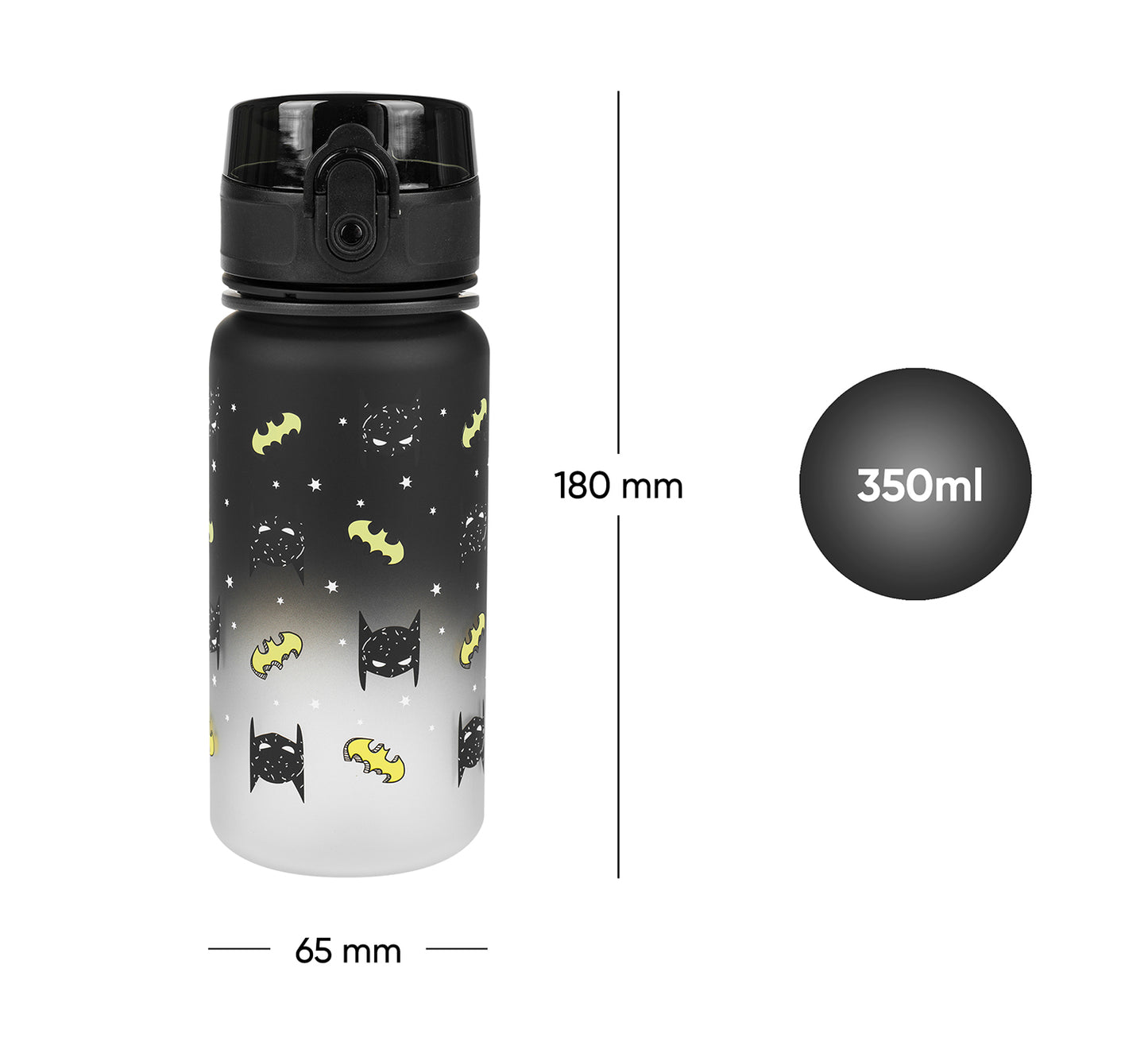 Tritan Trinkflasche Gradient Batman Mask, 350 ml
