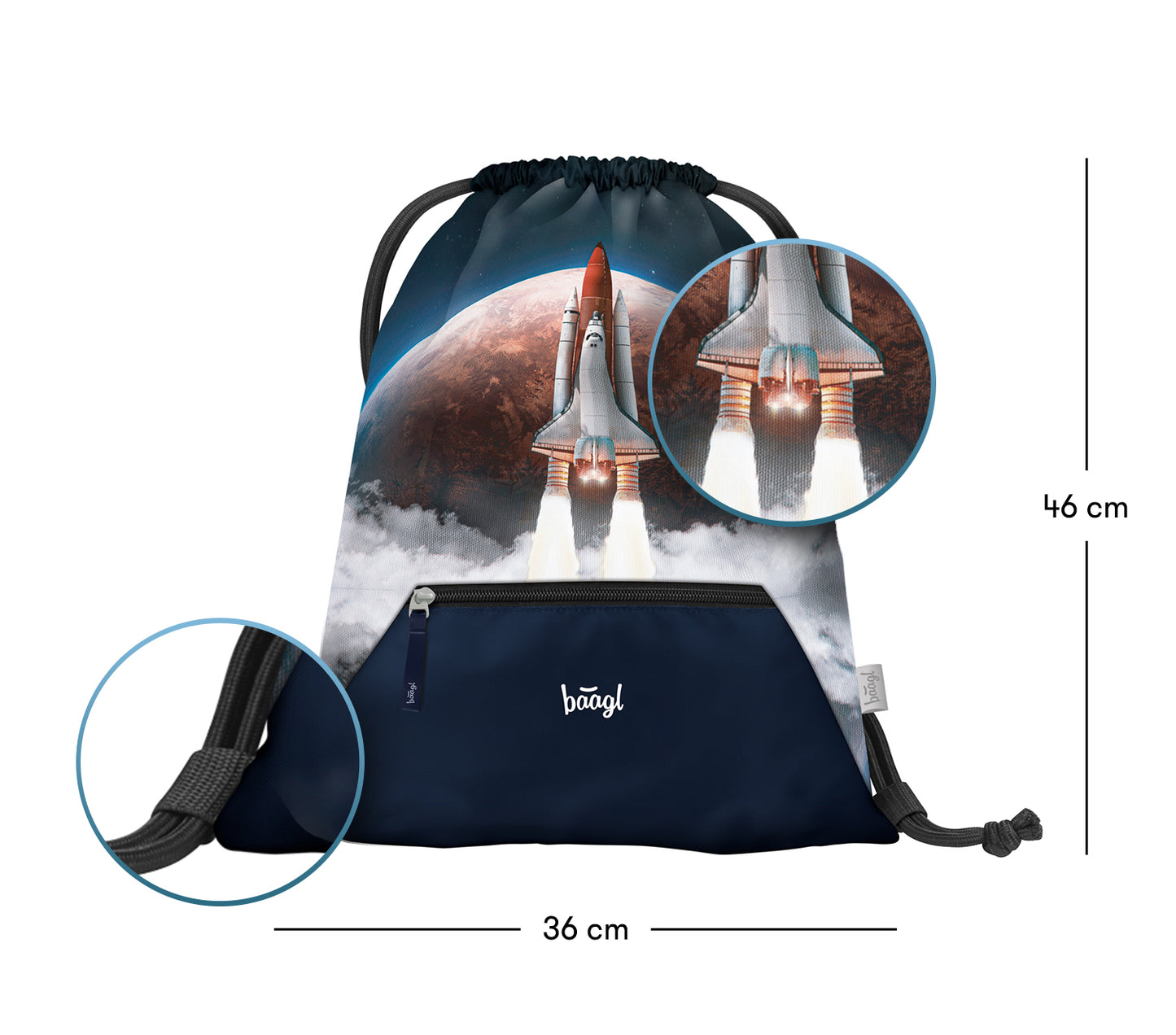Shelly Space Shuttle Schulranzen-Set 3tlg: Schulranzen, Federmäppchen, Turnbeutel