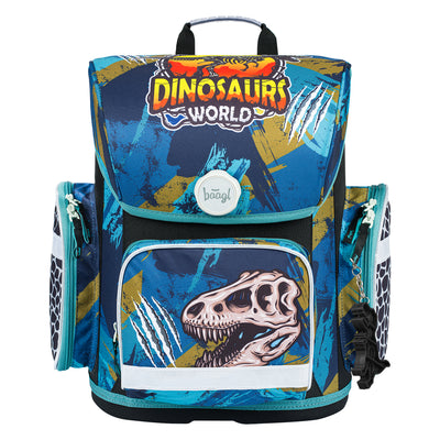 Ergo Dinosaurs World Schulranzen-Set 3tlg: Schulranzen, Federmäppchen, Turnbeutel