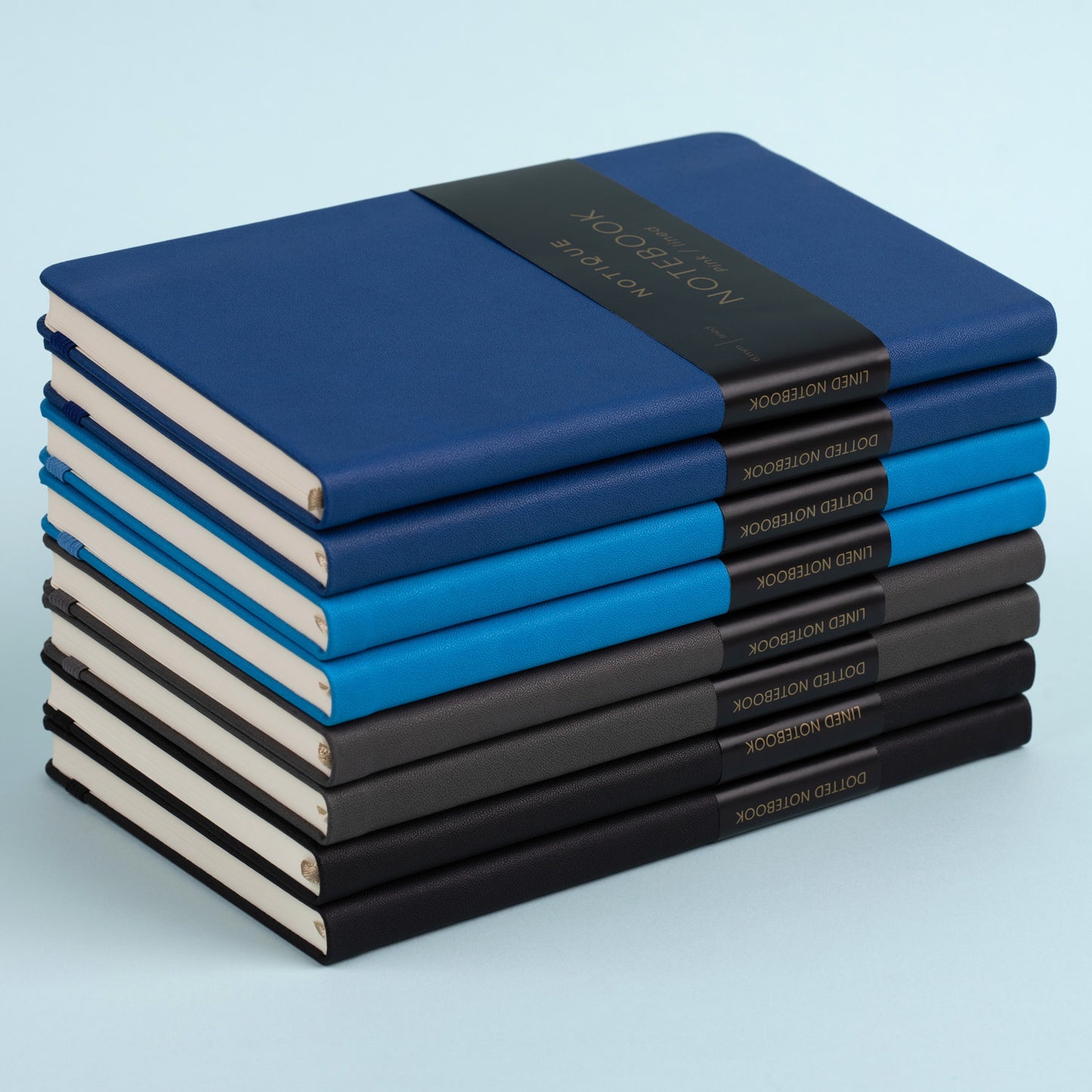 Notizbuch Grau, liniert, 13 × 21 cm
