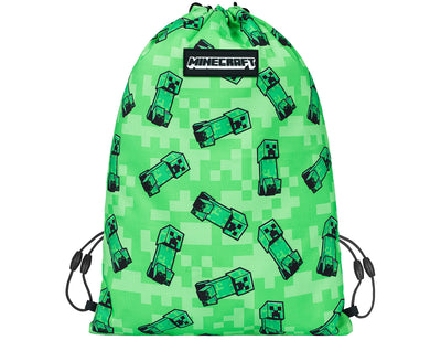 MINECRAFT SET 2 Creeper: Federmäppchen, Turnbeutel