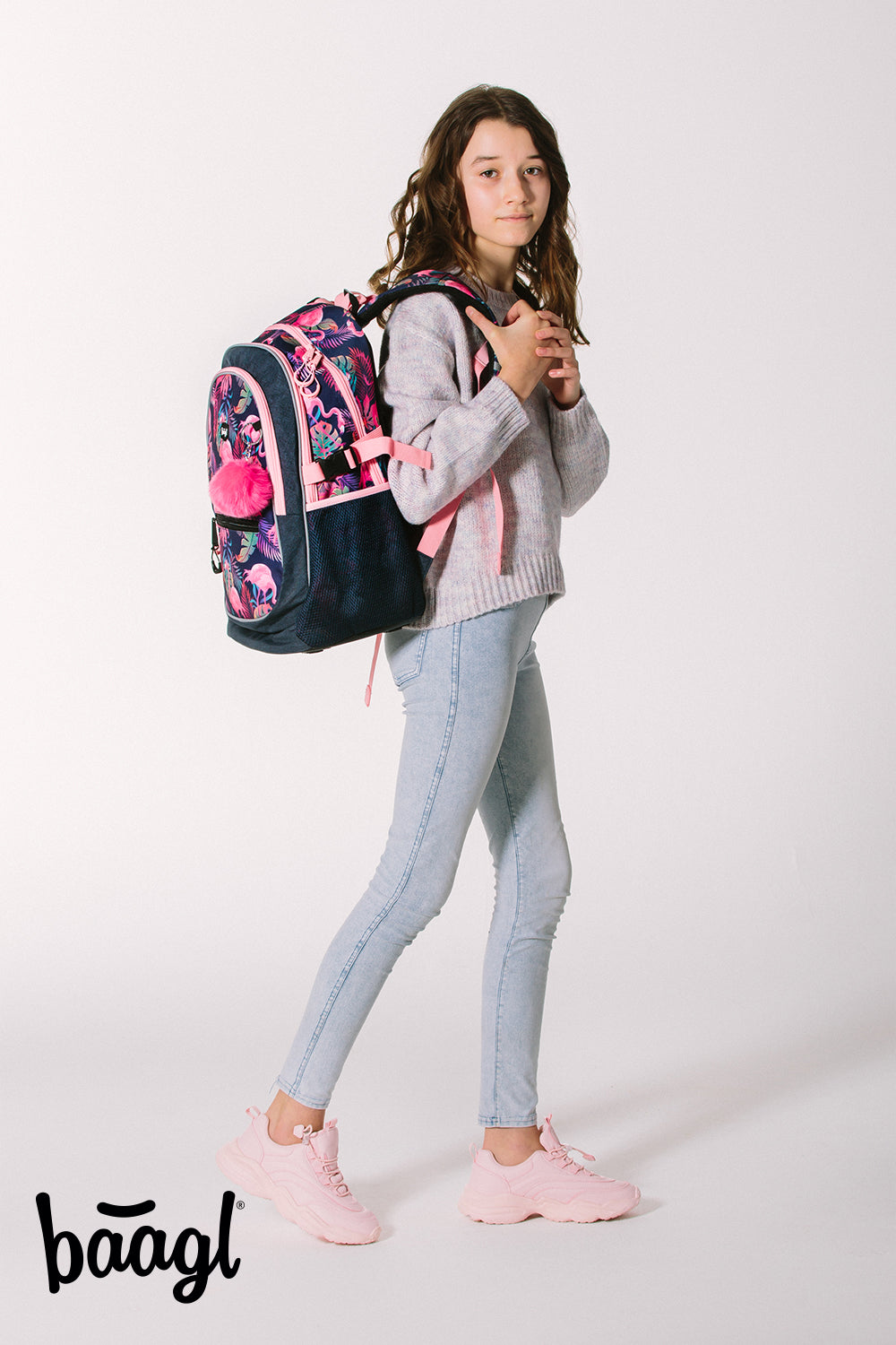 Core Flamingo Rucksack-Set 3tlg: Rucksack, Federmäppchen, Turnbeutel