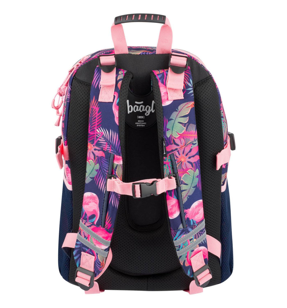 Core Flamingo Rucksack-Set 3tlg: Rucksack, Federmäppchen, Turnbeutel