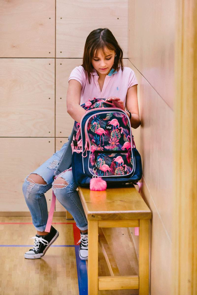 Core Flamingo Rucksack-Set 3tlg: Rucksack, Federmäppchen, Turnbeutel