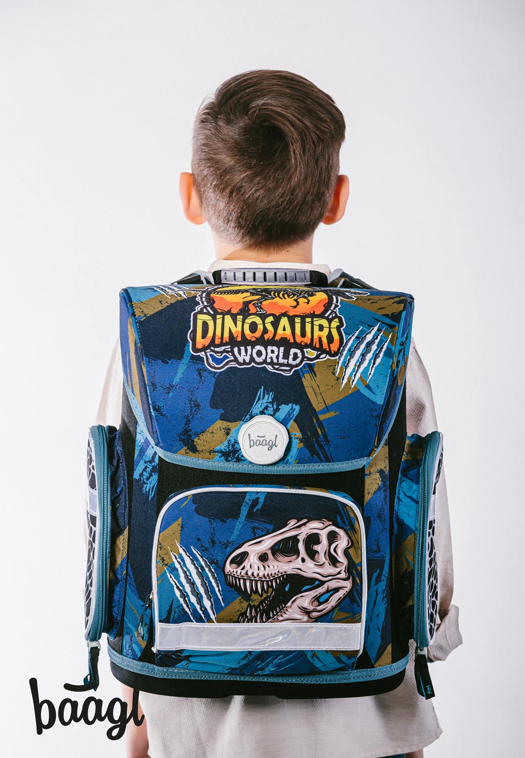 Ergo Dinosaurs World Schulranzen-Set 5tlg: Schulranzen, Federmäppchen, Turnbeutel, Brotdose, Heftmappe