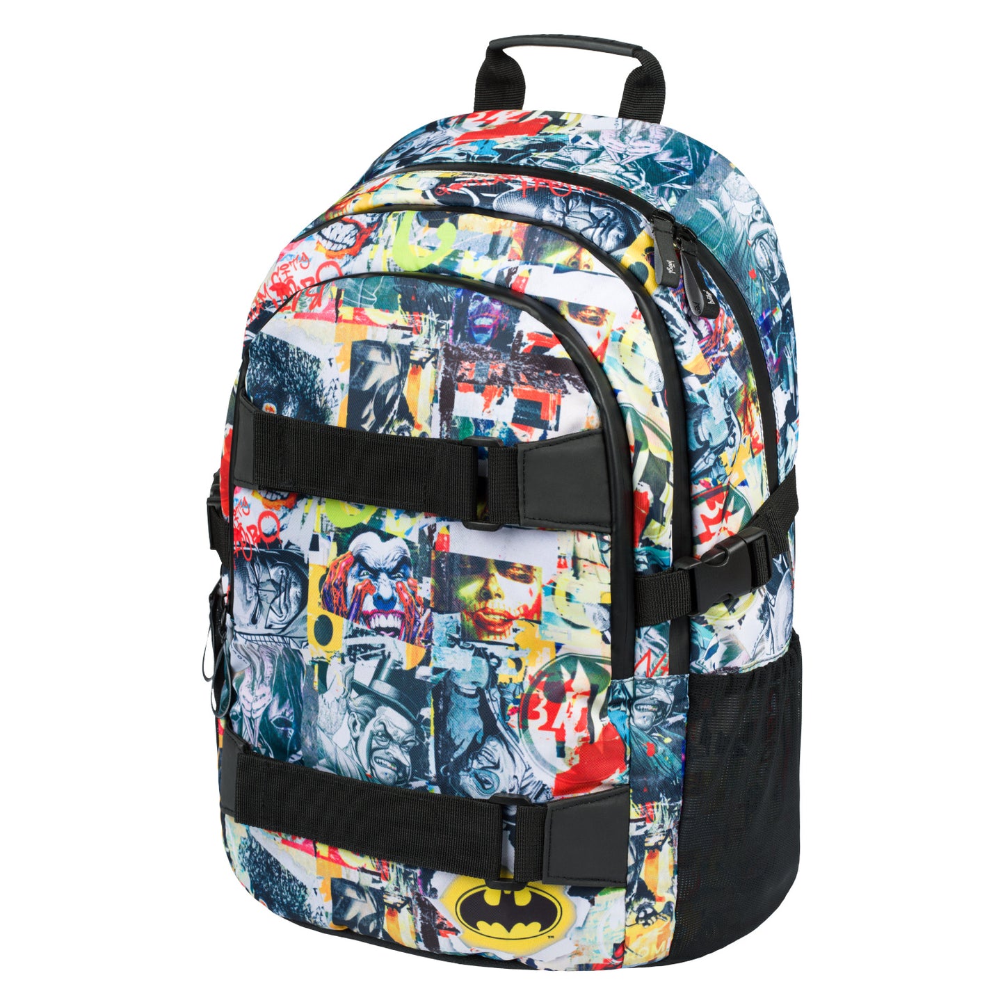 Skate Batman Comics Rucksack-Set 5tlg: Rucksack, Federmäppchen, Turnbeutel, Geldbörse, Heftmappe