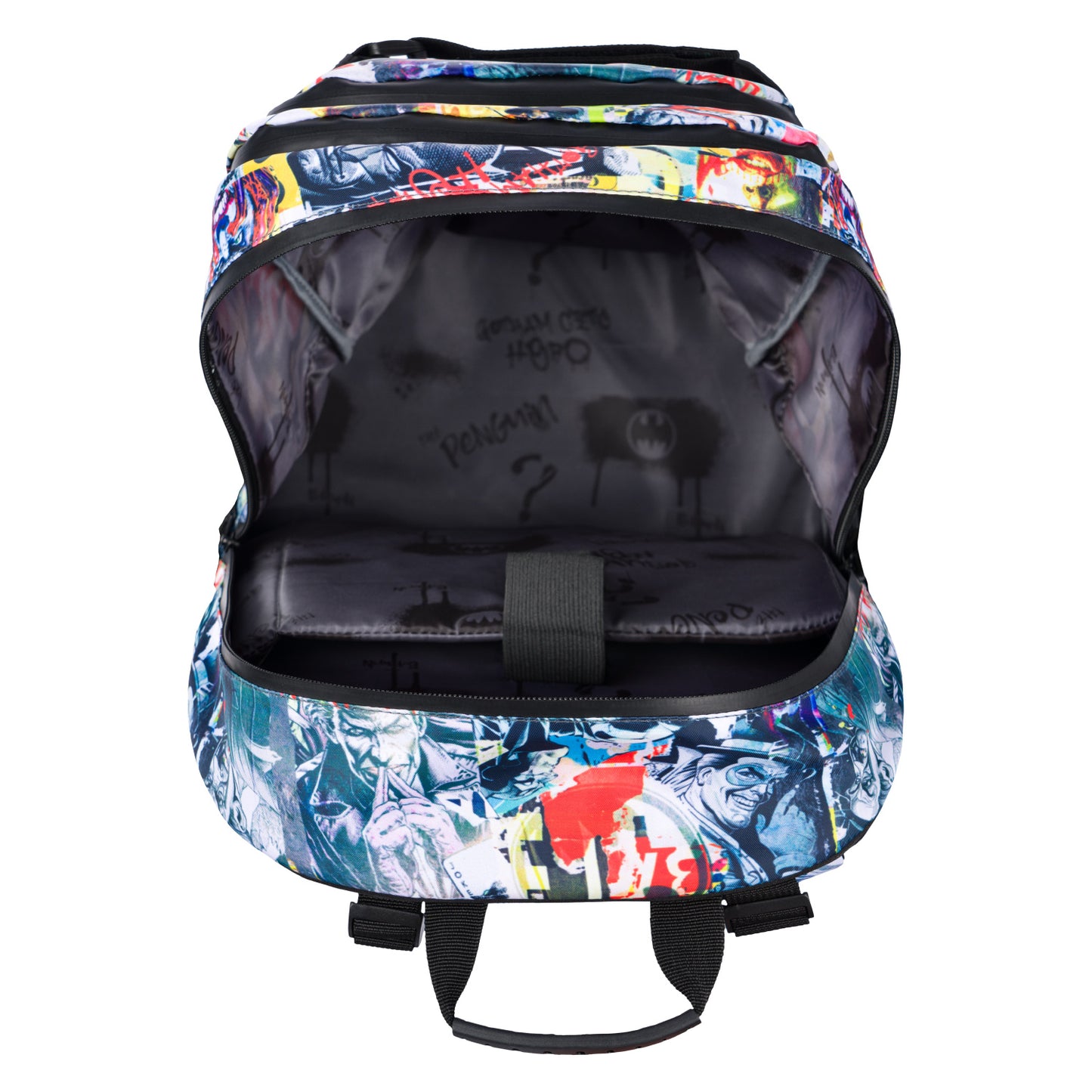 Skate Batman Comics Rucksack-Set 5tlg: Rucksack, Federmäppchen, Turnbeutel, Geldbörse, Heftmappe