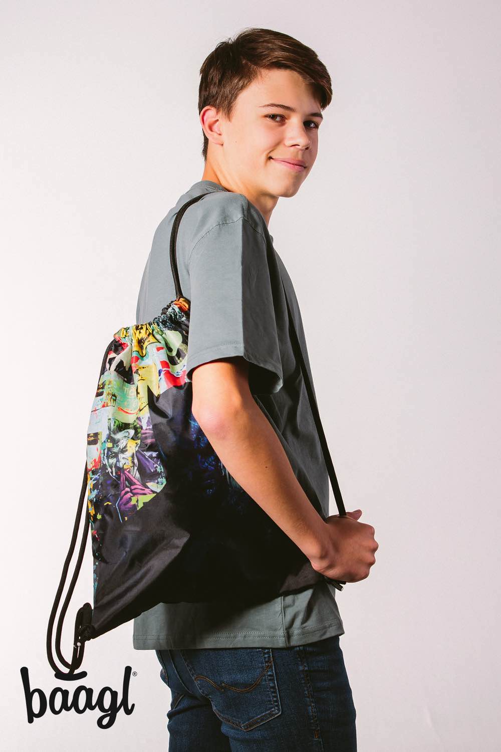 Skate Batman Comics Rucksack-Set 5tlg: Rucksack, Federmäppchen, Turnbeutel, Geldbörse, Heftmappe