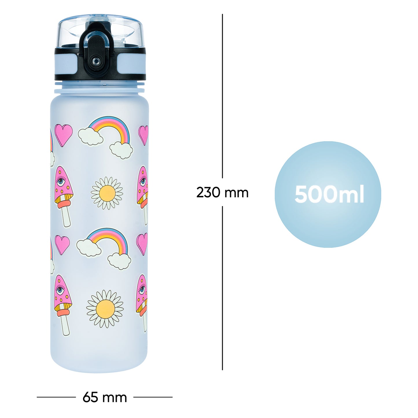 Tritan Trinkflasche Rainbow Rot, 500 ml