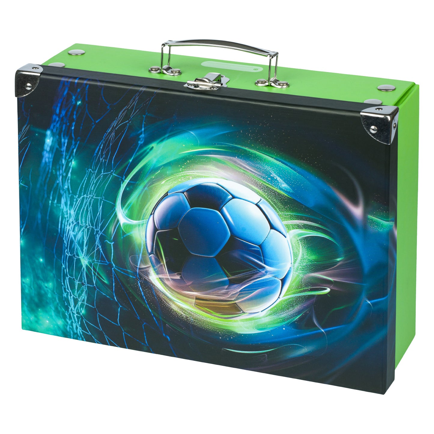 Faltkoffer mit geschmiedeten Ecken Fußball Ball