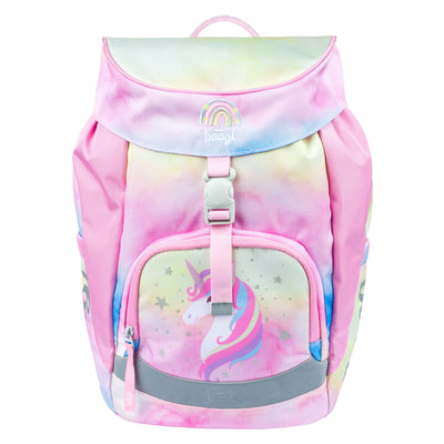 Airy Rainbow Unicorn Rucksack-Set 5tlg: Schulranzen, Federmäppchen, Turnbeutel, Geldbeutel, Brotdose