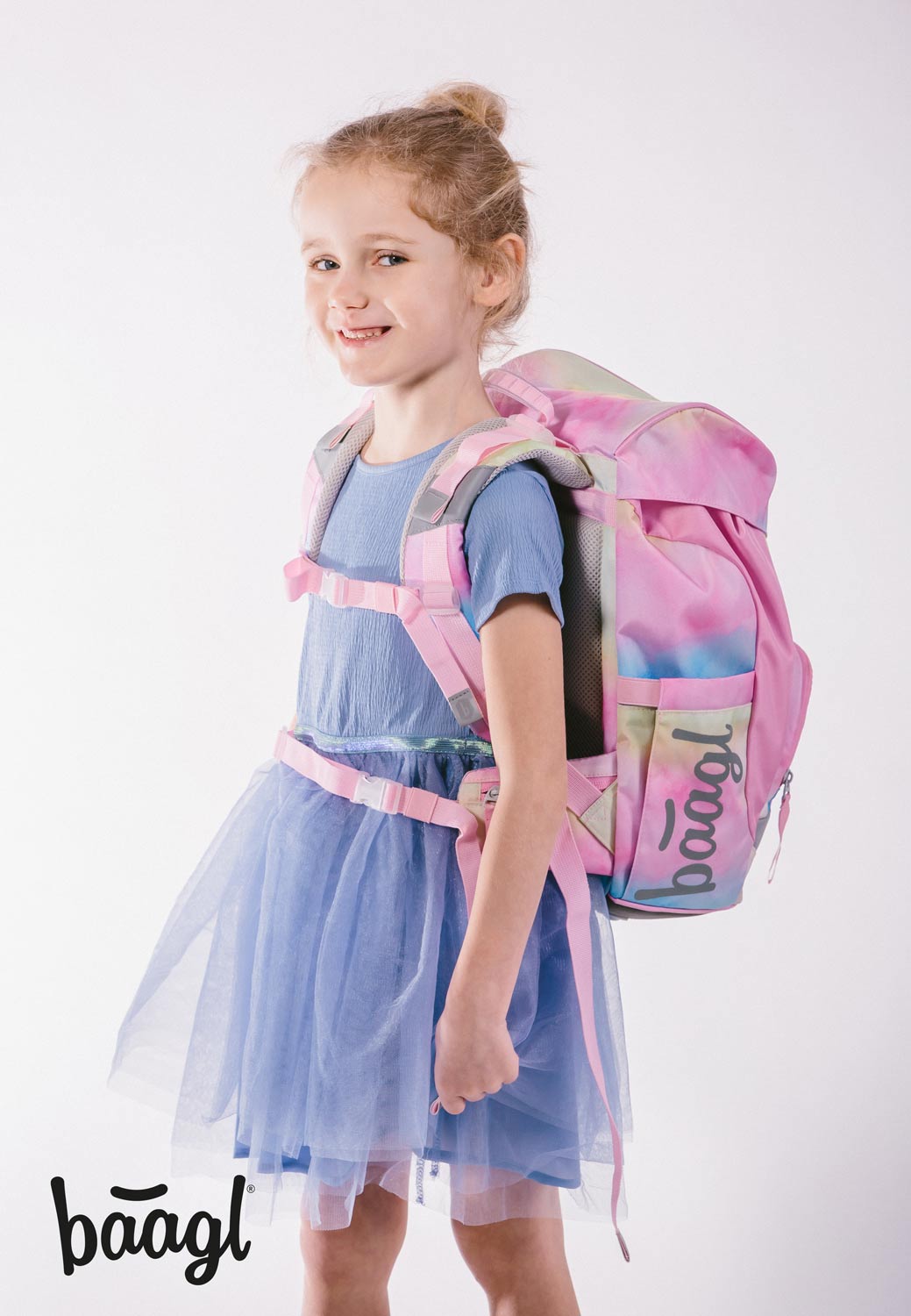 Airy Rainbow Unicorn Rucksack-Set 5tlg: Schulranzen, Federmäppchen, Turnbeutel, Geldbeutel, Brotdose