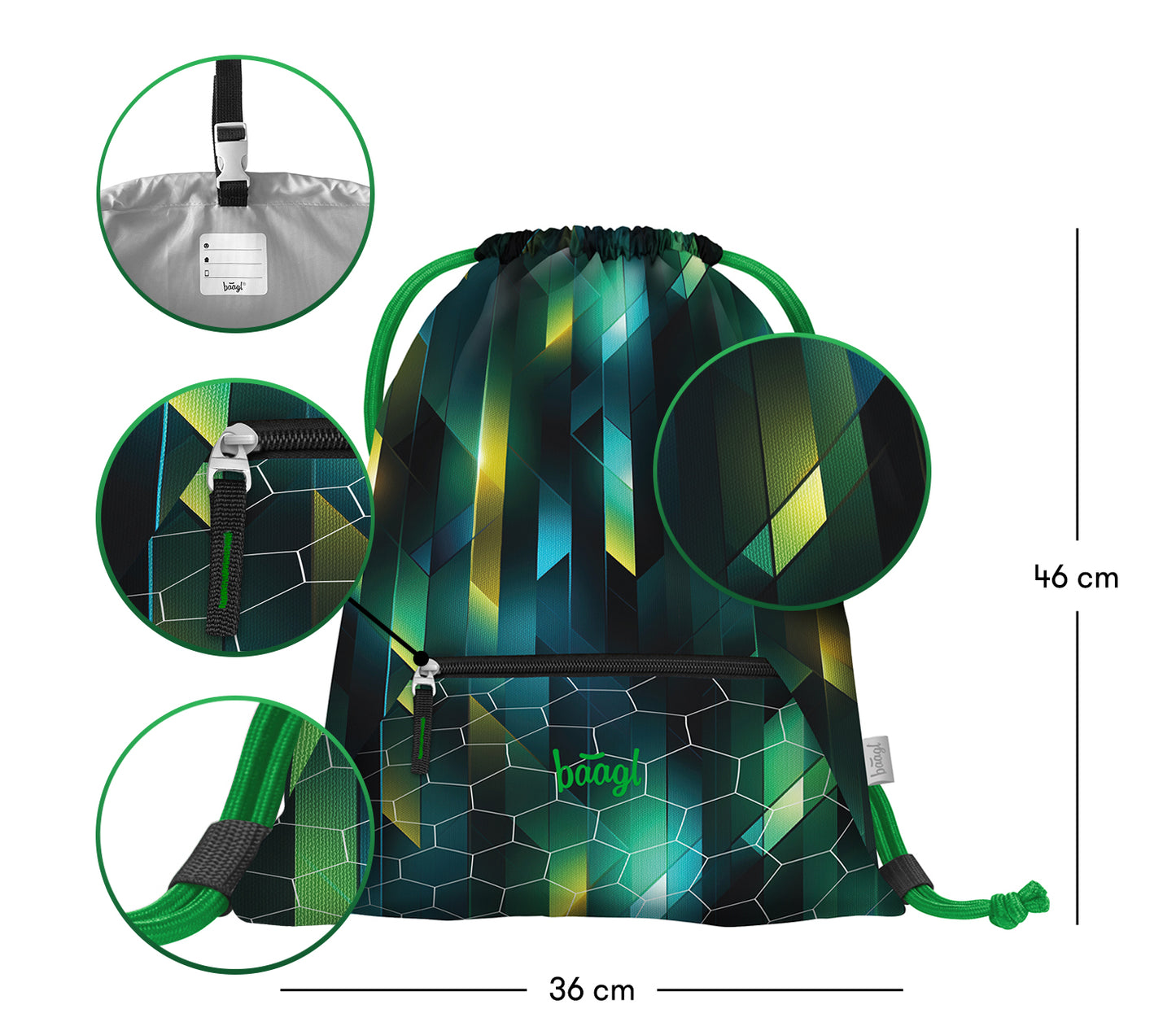 Turnbeutel mit Tasche Fußballspieler