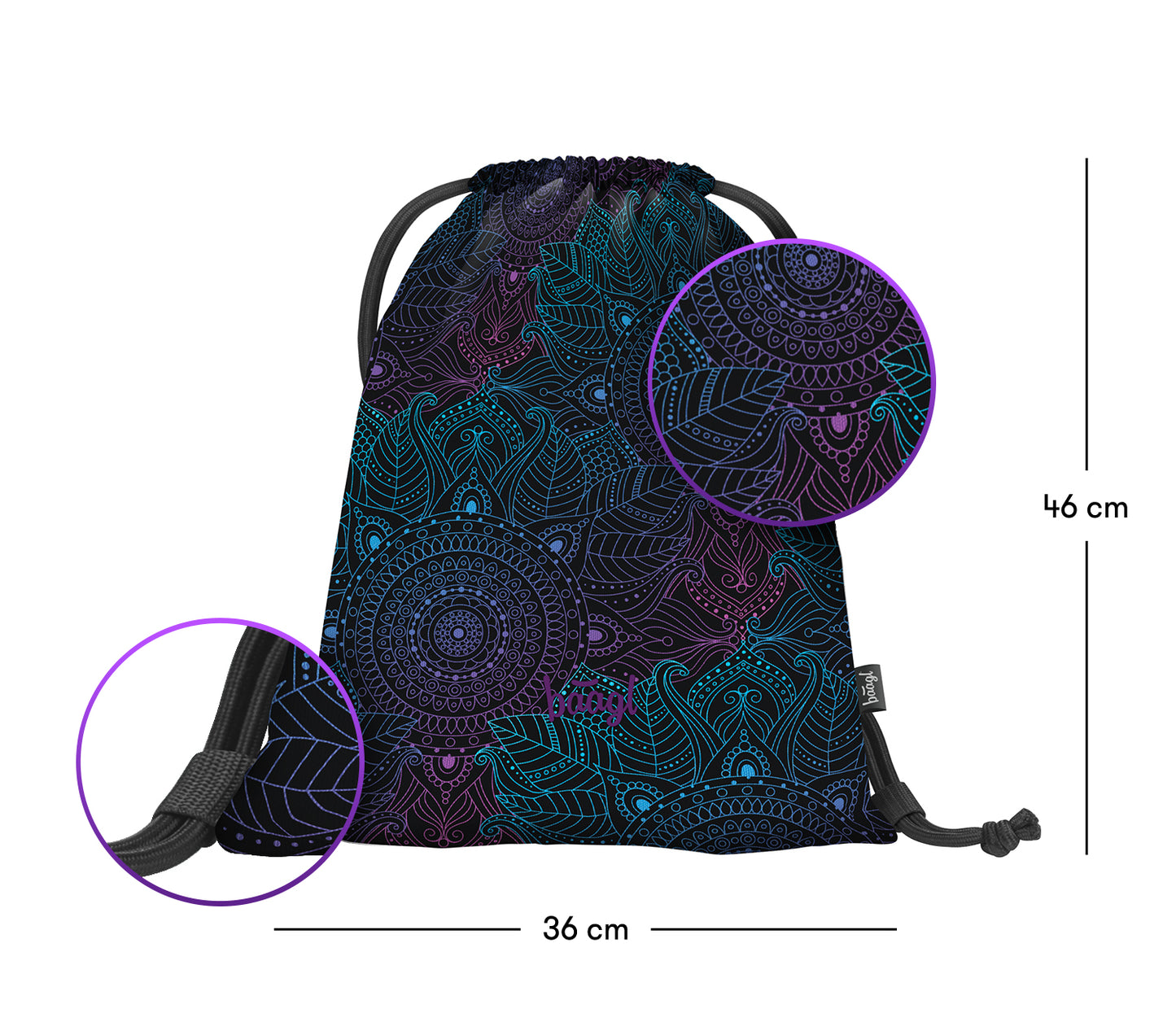 Cubic Zen Rucksack-Set 3tlg: Rucksack, Federmäppchen, Turnbeutel