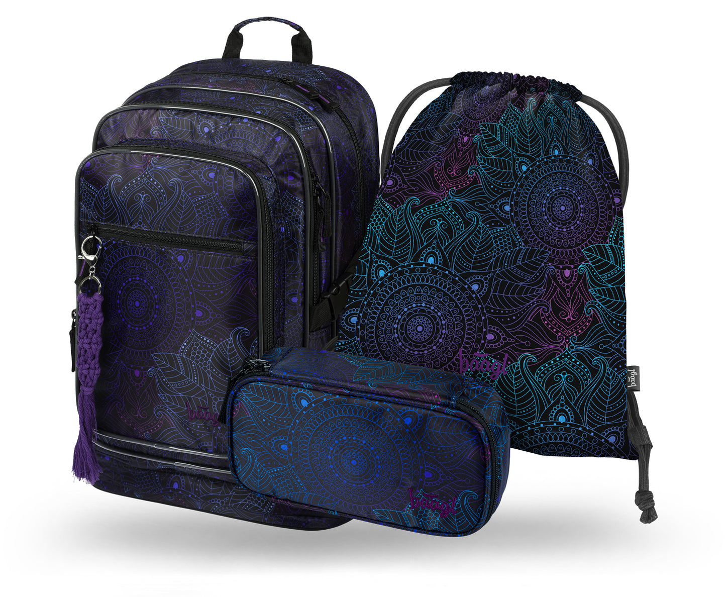 Cubic Zen Rucksack-Set 3tlg: Rucksack, Federmäppchen, Turnbeutel