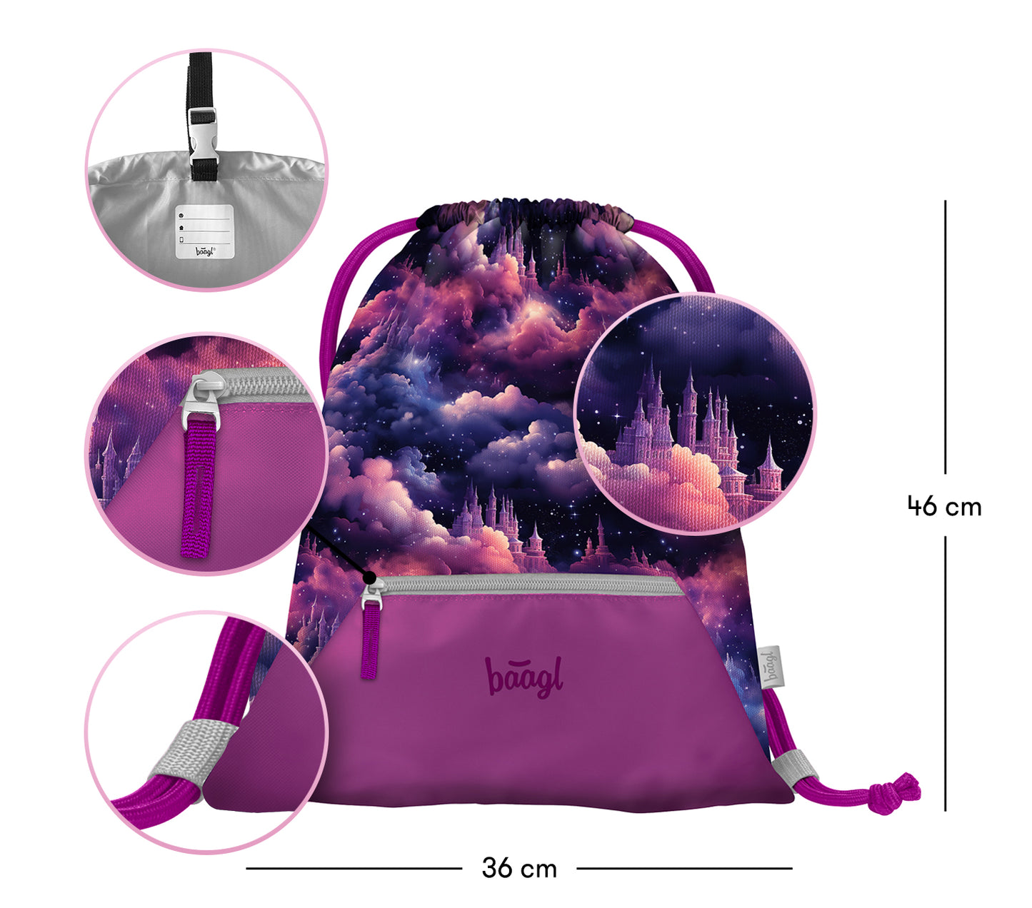 Zippy Königliches Einhorn Schulranzen-Set 3tlg: Schulranzen, Federmäppchen, Turnbeutel
