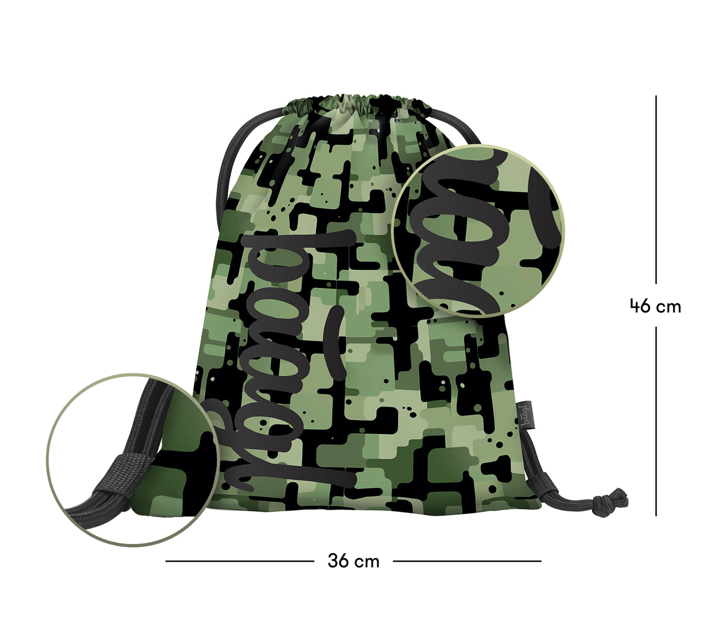 Coolmate Green Rucksack-Set 3tlg: Rucksack, Federmäppchen, Turnbeutel