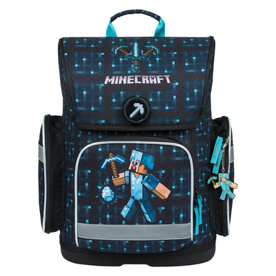 Ergo Minecraft Blue Axe Schulranzen-Set 3tlg: Schulranzen, Federmäppchen, Turnbeutel