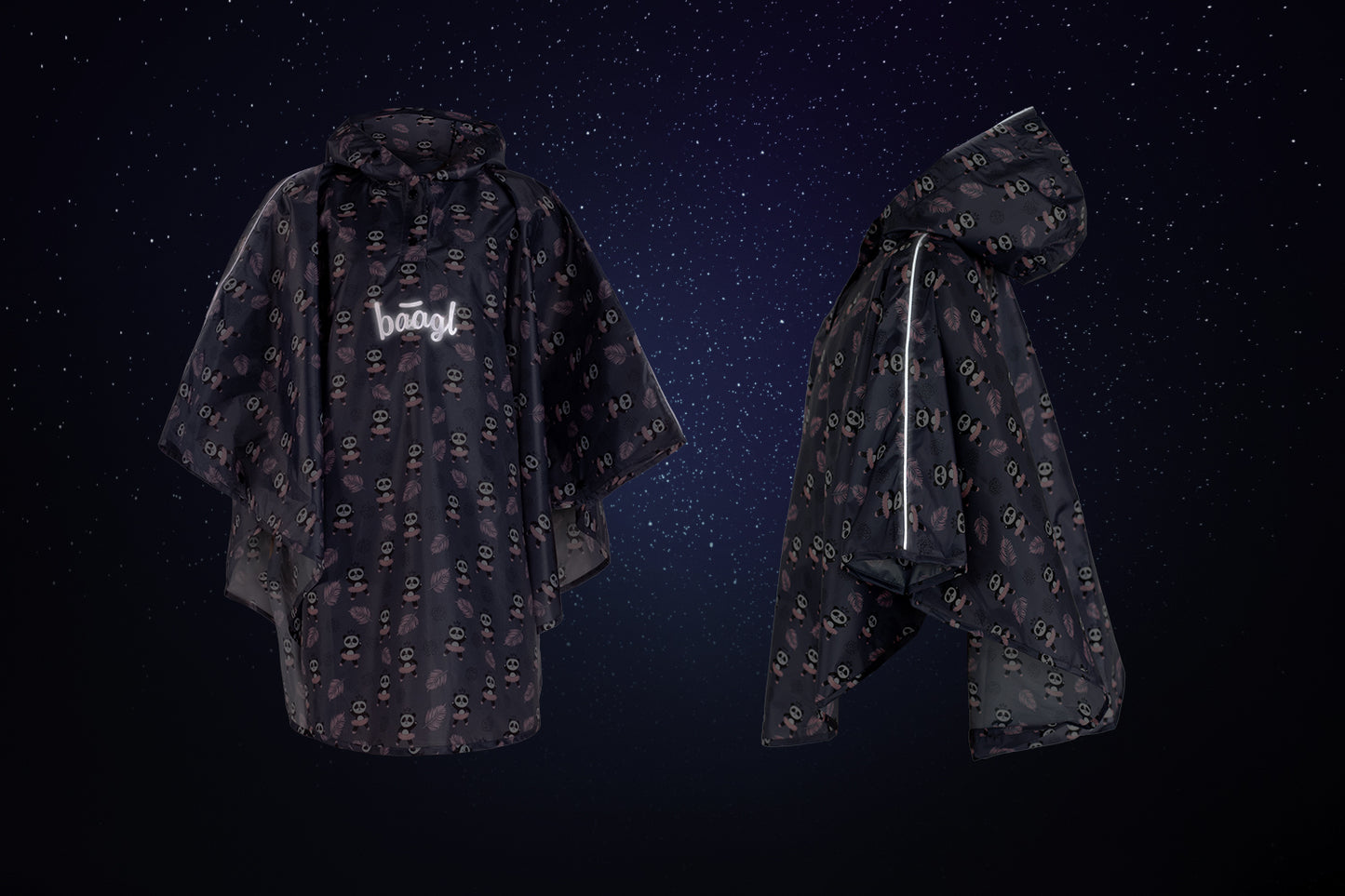 Outdoor-Regenponcho Panda Gr. S (110 -130 cm)