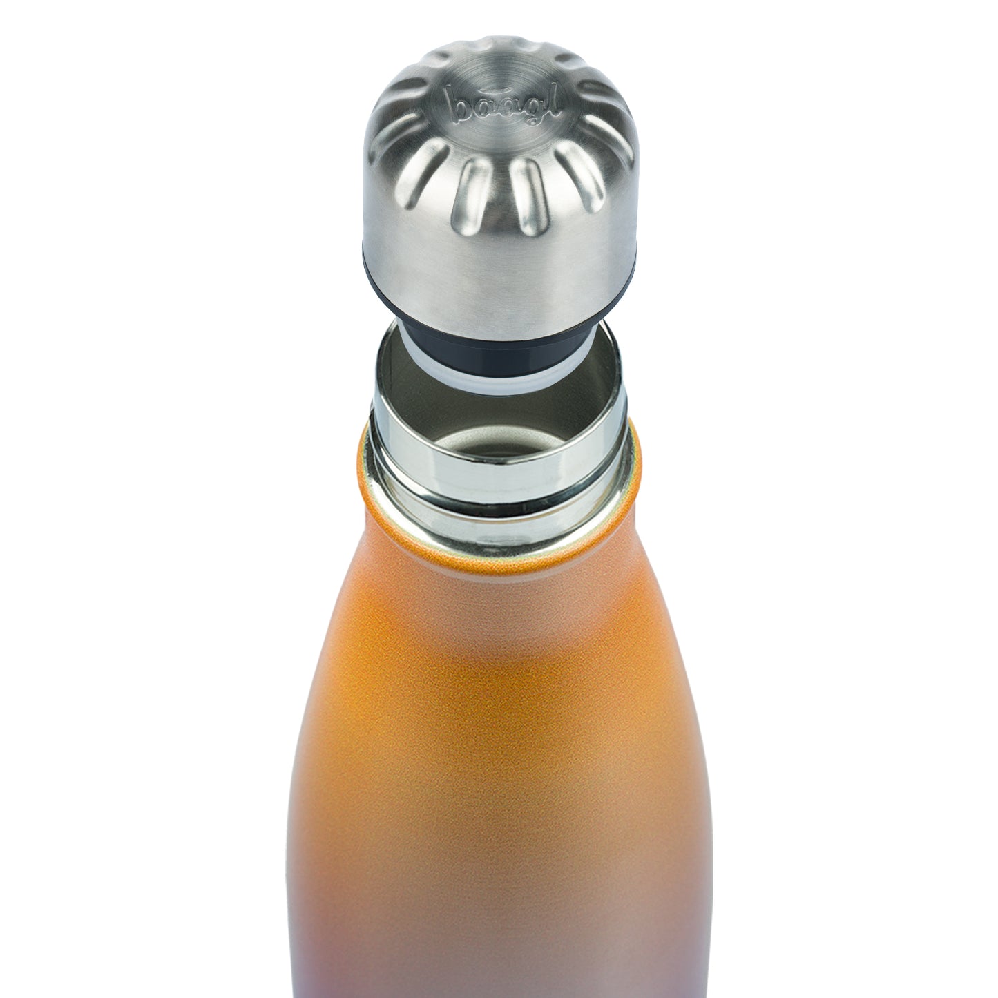 Thermoflasche mit Metalldeckel Gradient gelb-violett, 500 ml