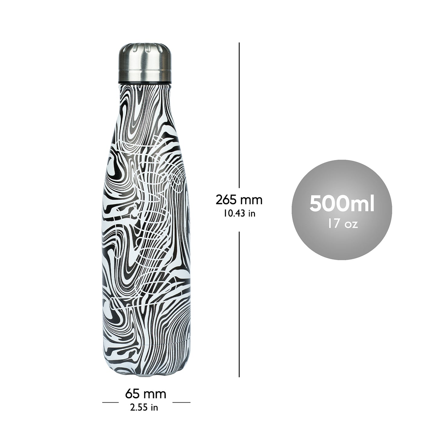 Thermosflasche mit Metalldeckel Mixture, 500 ml