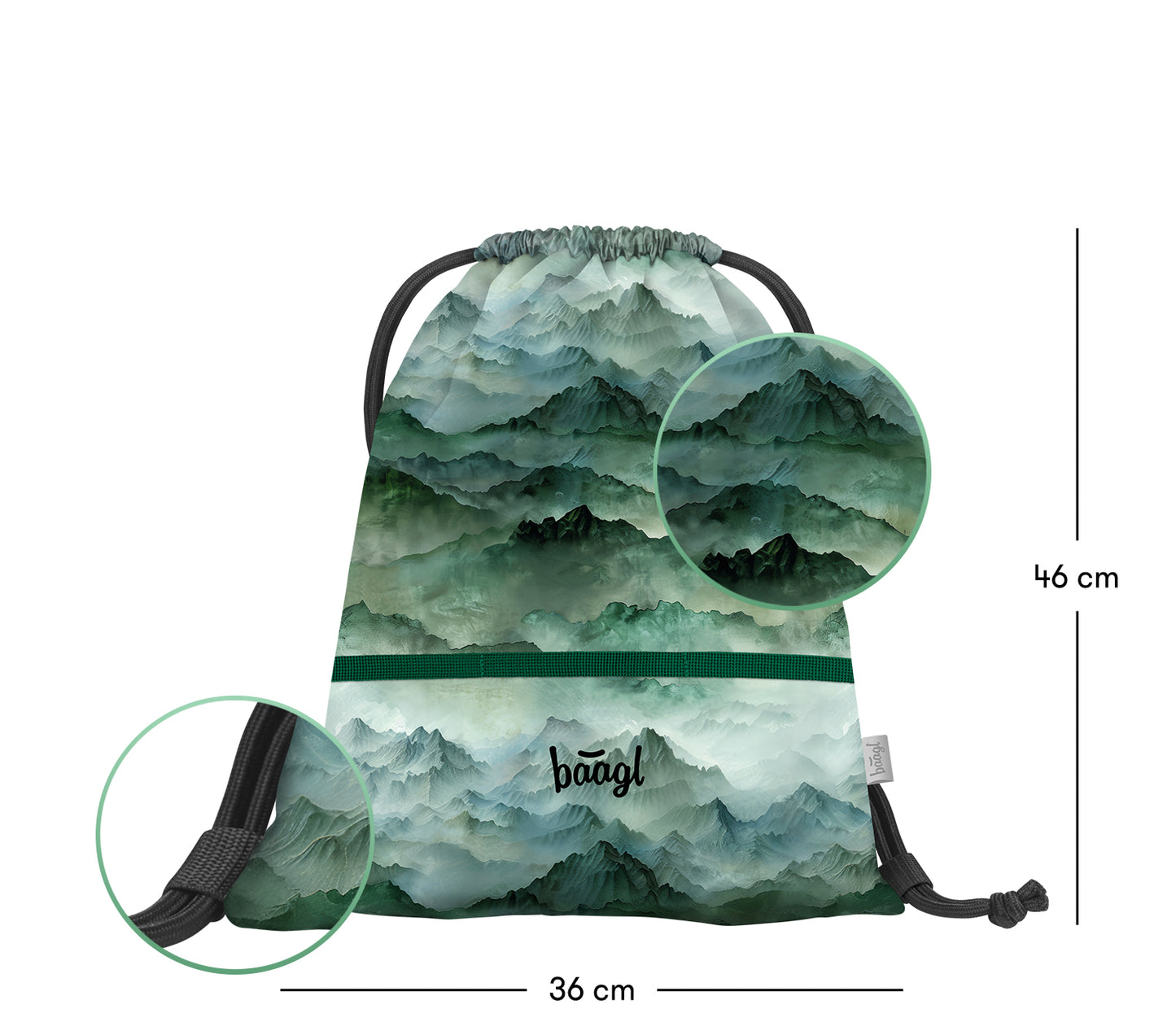 Turnbeutel mit Tasche Dino