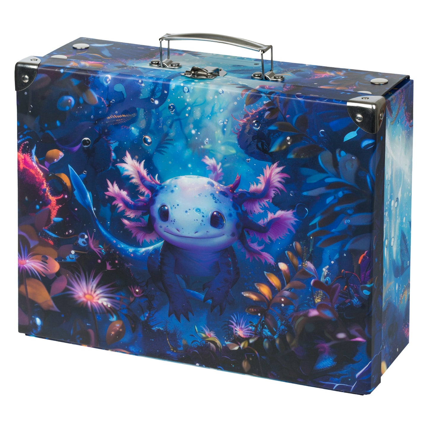 Faltkoffer mit geschmiedeten Ecken Axolotl