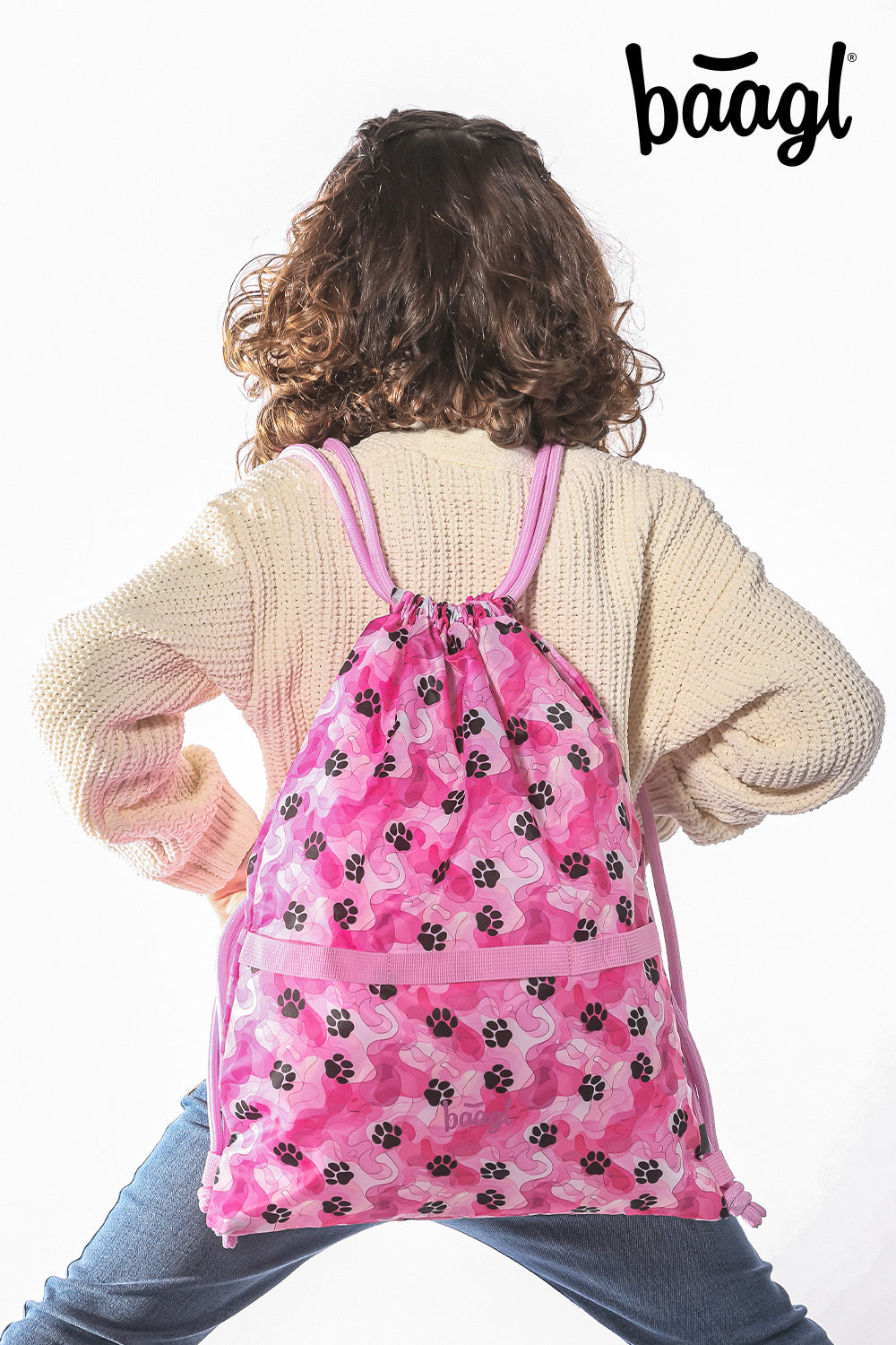 Turnbeutel mit Tasche Pfötchen