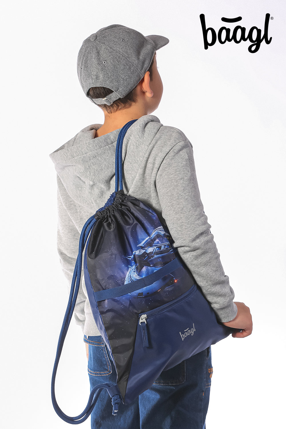 Turnbeutel mit Tasche Space Ship